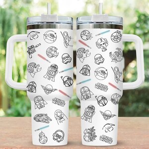 Star Wars 40oz Tumbler, Darth Vader Tumbler Cup, Star Wars Tumbler Cup, Mandalorian Stainless Tumbler, Yoda Drinkware, Star Wars Merch