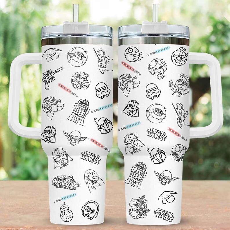 Star Wars 40oz Tumbler, Darth Vader Tumbler Cup, Star Wars Tumbler Cup, Mandalorian Stainless Tumbler, Yoda Drinkware, Star Wars Merch