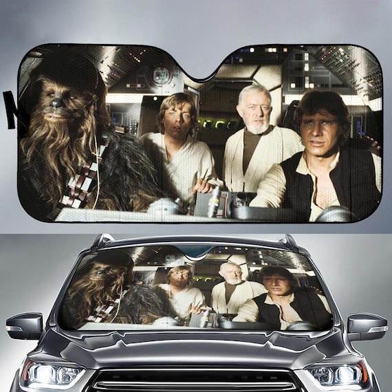 Halloween Star Wars Car Sunshade Chewbacca Han Solo Car Sun Shade Star Wars Characters Auto Sunshade Sun Shade for Car Gift for Him Etsy