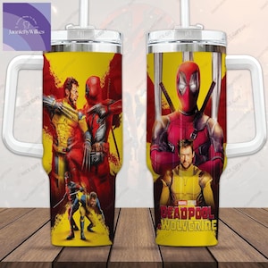 Deadpool und Wolverine 40 Unzen Becher, Deadpool 3 Filmcharaktere Becherschale, Superhelden Charaktere Becher, Edelstahlbecher