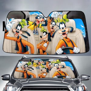 Halloween Goofy Car Sunshade, Disney Goofy Sunshade, Goofy Dog Auto Sunshade, Car Windshield Cover, Sun Shade For Car, Car Accessory