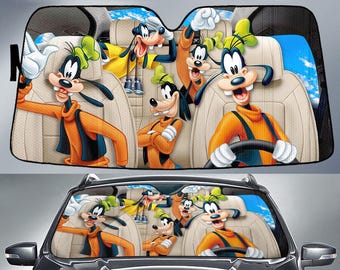 Halloween Goofy Car Sunshade, Disney Goofy Sunshade, Goofy Dog Auto Sunshade, Autovoorruithoes, Zonnescherm voor auto, Autoaccessoire, Autoaccessoire