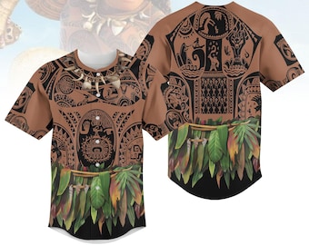 Camiseta de béisbol de Maui, camiseta de semidiós polinesio, camiseta de disfraz inspirado en Moana, camiseta de vacaciones de Disney para hombre, camiseta de Moana de Maui
