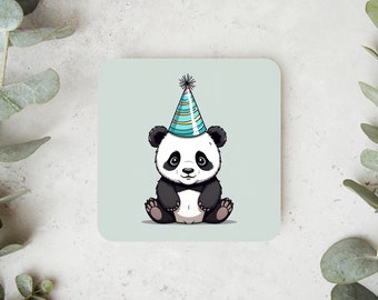 Onderzetter voor thee en koffie | Uniek cadeau Baby Panda Party Celebration Cute Housewarming Gift Art Design Home Decor