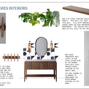 Diseño de baños, Mood Board, Diseño digital, decoración del hogar online