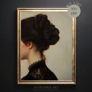 Victorian Woman Portrait Painting Antique Woman Victorian Portrait Woman Painting Wall Art Room Decor Victorian Woman Print Digital Download