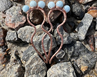 Oxidized Hammered Copper Hair Pin - Etsy