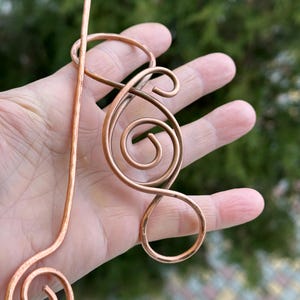 Hand Forged Copper Hair Pin: Celtic Knot Hair Slide