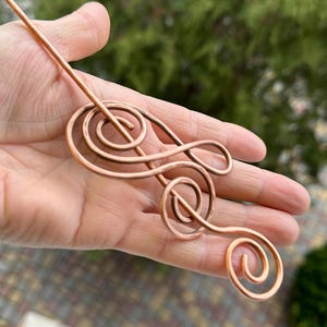 Metal Hair Accessories, Copper Bun Pins, Copper Hair Pin, Hair Clip, Hair Stick, Rustic shawl pins, Hair Slide Long Hair, Metal Hair Slide
