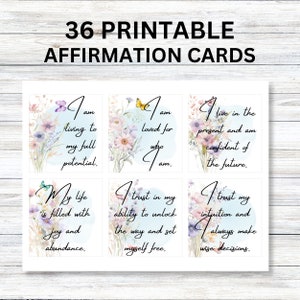 Tarjetas de afirmación imprimibles