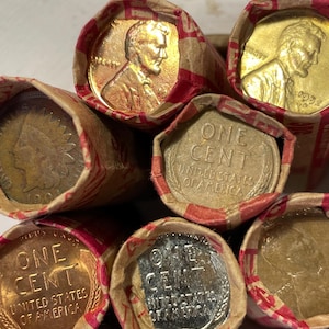 Unsearched Wheat Penny Roll 50 coin lot