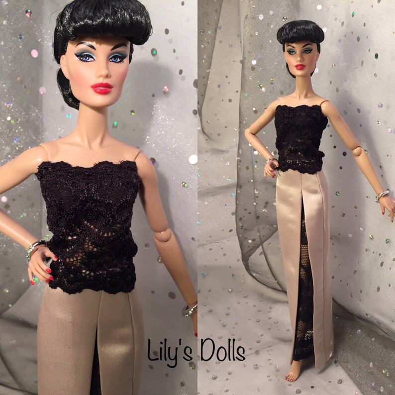 One of a kind Miniature couture Evening attire for Fashion Royalty, 12 Fashion dolls image 1