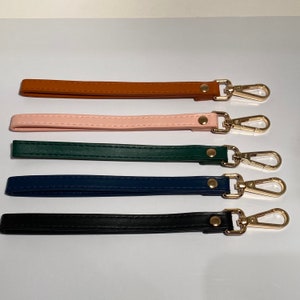 Faux Leather strap with gold clip for clutches 画像 4
