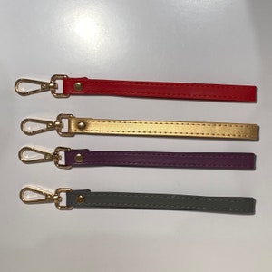 Faux Leather strap with gold clip for clutches 画像 3