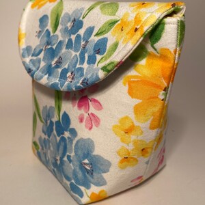 Floral pouch, Clutch, Purse insert, purse organizer, makeup bag, handbag essentials organizer, simple purse, Floral fabric purse image 9