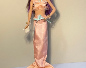 Mermaid doll, one of a kind, Handmade in Maui, Handcrafted unique Mermaid