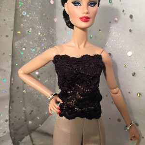 One of a kind Miniature couture Evening attire for Fashion Royalty, 12 Fashion dolls image 2