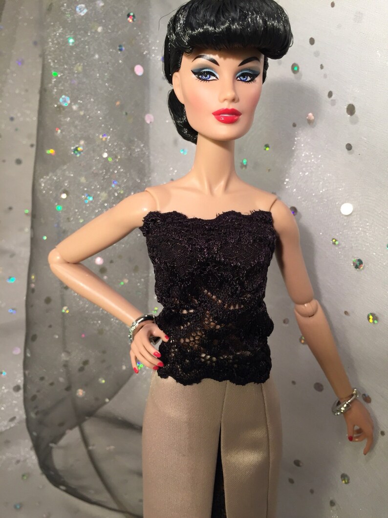 One of a kind Miniature couture Evening attire for Fashion Royalty, 12 Fashion dolls image 2