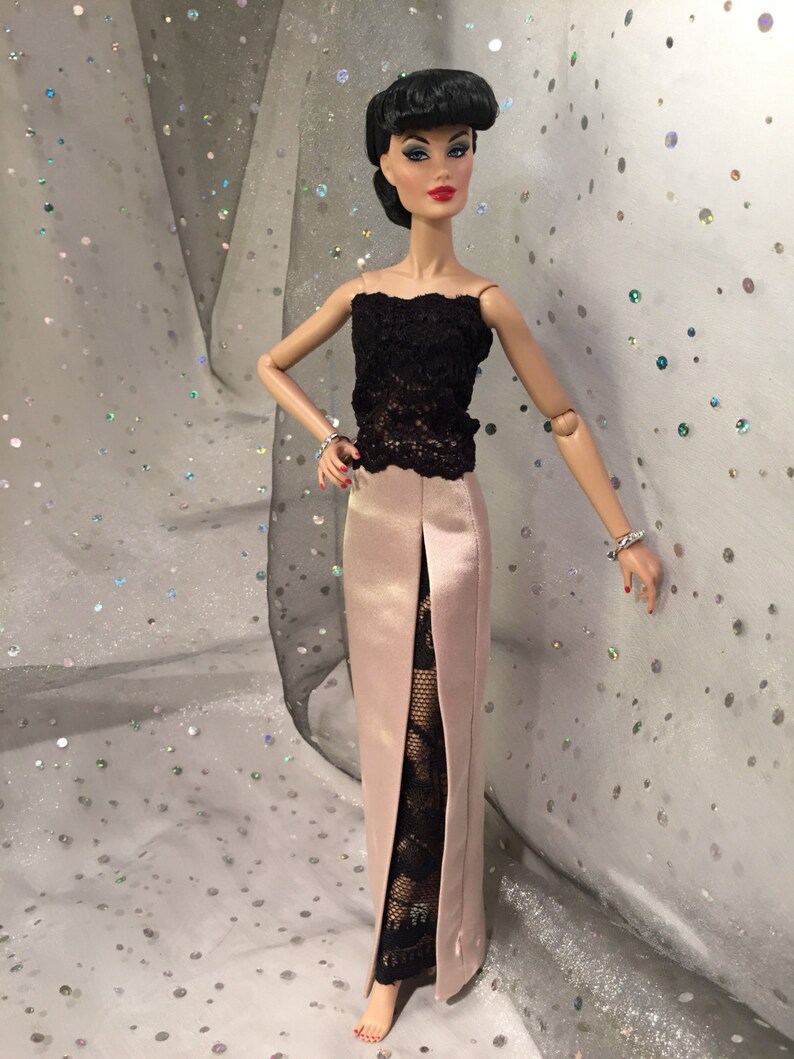 One of a kind Miniature couture Evening attire for Fashion Royalty, 12 Fashion dolls image 5