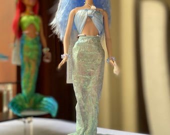 Mermaid doll, one of a kind, Handmade in Maui, Handcrafted unique Mermaid