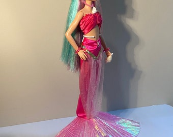 Mermaid doll, one of a kind, Handmade in Maui, Handcrafted unique Mermaid