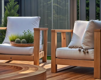 DIY Patio Chair Build Plans: Outdoor Wood Furniture (PDF File)