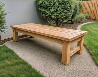 DIY Modern Outdoor Bench Build Plans (PDF File)
