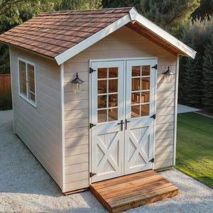12 x 8 tuinhuisje plannen gastenverblijf plannen stapelhuis schuur plannen workshop blauwdrukken cadeau voor haar