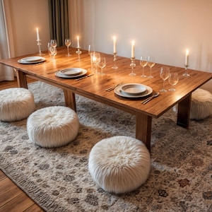 Solid wood dining table plan, japanese low table, low table boho, floor table, diy dining table