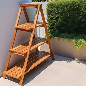 DIY Blumenstand Projekt-Pläne /Pot Rack/Holzarbeitspläne/Haus Stand Plan/Blumen Stand Plan/Pot Stand Plan