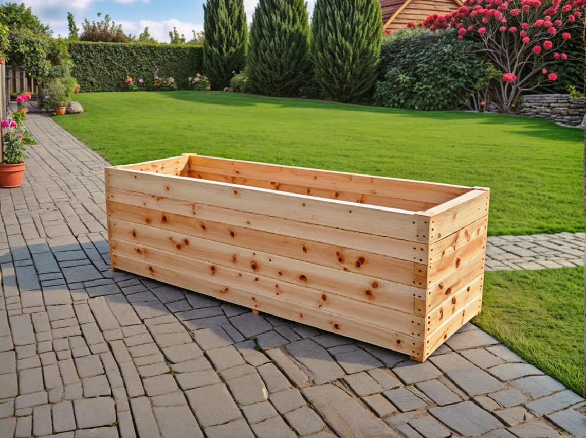 DIY Cedar Garden Bed Planter Plans (PDF) - Etsy
