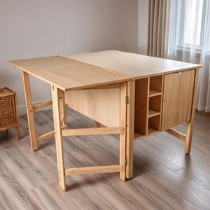 DIY Expandable Craft Table Plan, Sewing desk/crafting desk diy plan, Expandable craft desk, Work table Wood working Plan PDF File