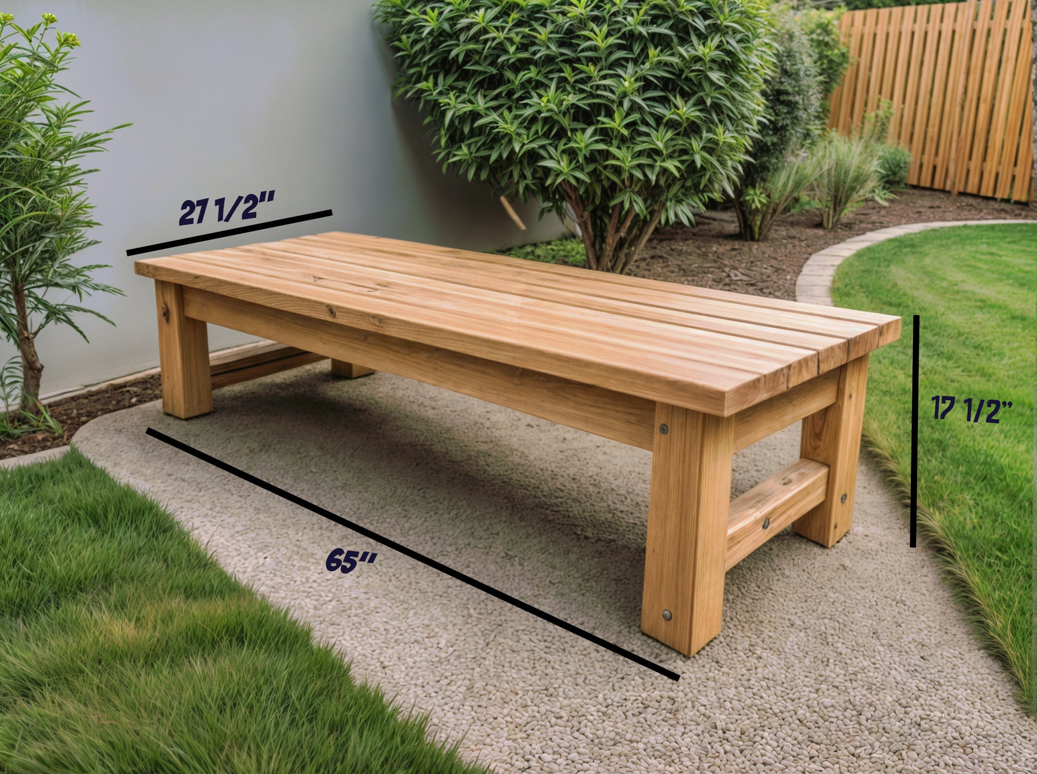 DIY Modern Outdoor Bench Build Plans (PDF File) - Etsy