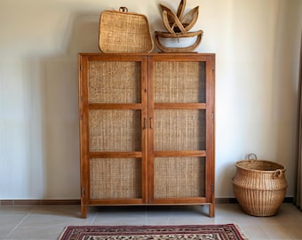 Cane Cabinet Build Plan: DIY Wood Console Table (PDF File)