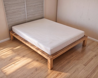 Queen Platform Bed Frame Plan: DIY Minimalist Build (PDF Download)