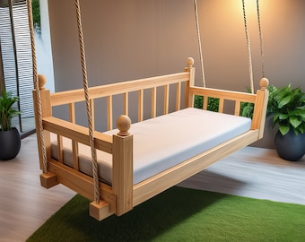 DIY Cypress Porch Swing Bed Plans: Farmhouse Style (PDF)