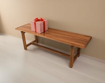 DIY Wooden Bench Build Plan: Minimalist Hallway & Patio Bench (PDF File)