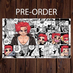 Playmat Shanks Pirate TCG 24X14  Stitched Edges High Quality *Pre-Order*