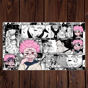 Playmat Sukuna  Union Arena TCG 24X14  Stitched Edges High Quality