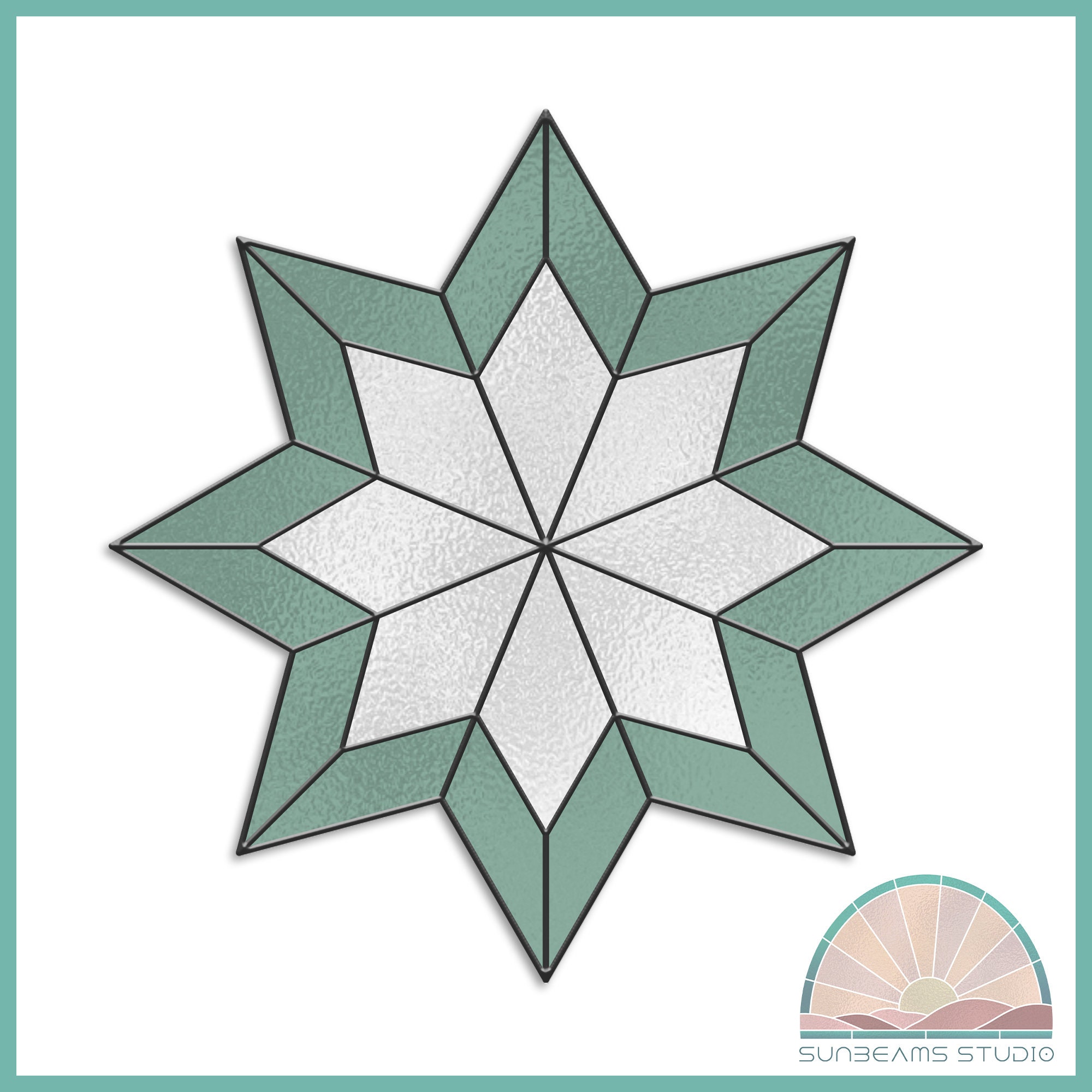 Snowflake Glass Pattern Snowflake Glass Pattern, Modern Suncatcher, Diy Stained Glass - Etsy
