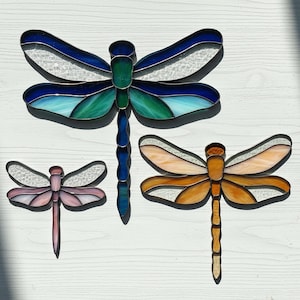 Dragonfly Stained Glass Pattern: Modern Suncatcher DIY (PDF & JPEG)