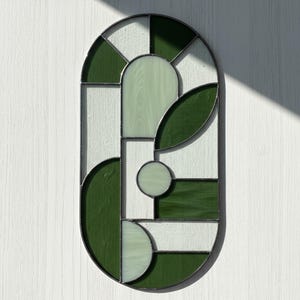 Geometric Stained Glass Pattern: Modern Suncatcher DIY (PDF & JPEG)