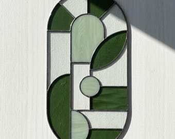 Geometric Stained Glass Pattern: Modern Suncatcher DIY (PDF & JPEG)