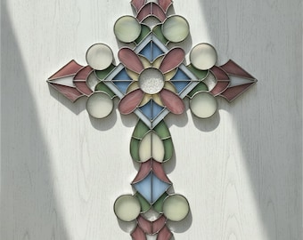 Kreuz Glasmalerei: Modern Suncatcher DIY (PDF & JPEG)