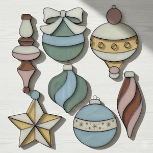 Christmas Ornament Patterns 3,  Suncatcher Diy (PDF & JPEG)