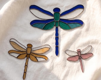Dragonfly Stained Glass Pattern: Modern Suncatcher DIY (PDF & JPEG)