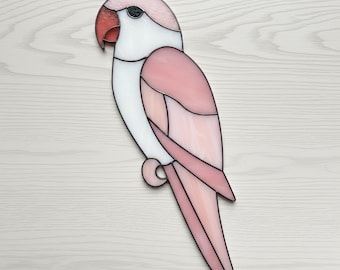 Parrot Stained Glass Pattern: Bird Suncatcher DIY (PDF/JPEG)
