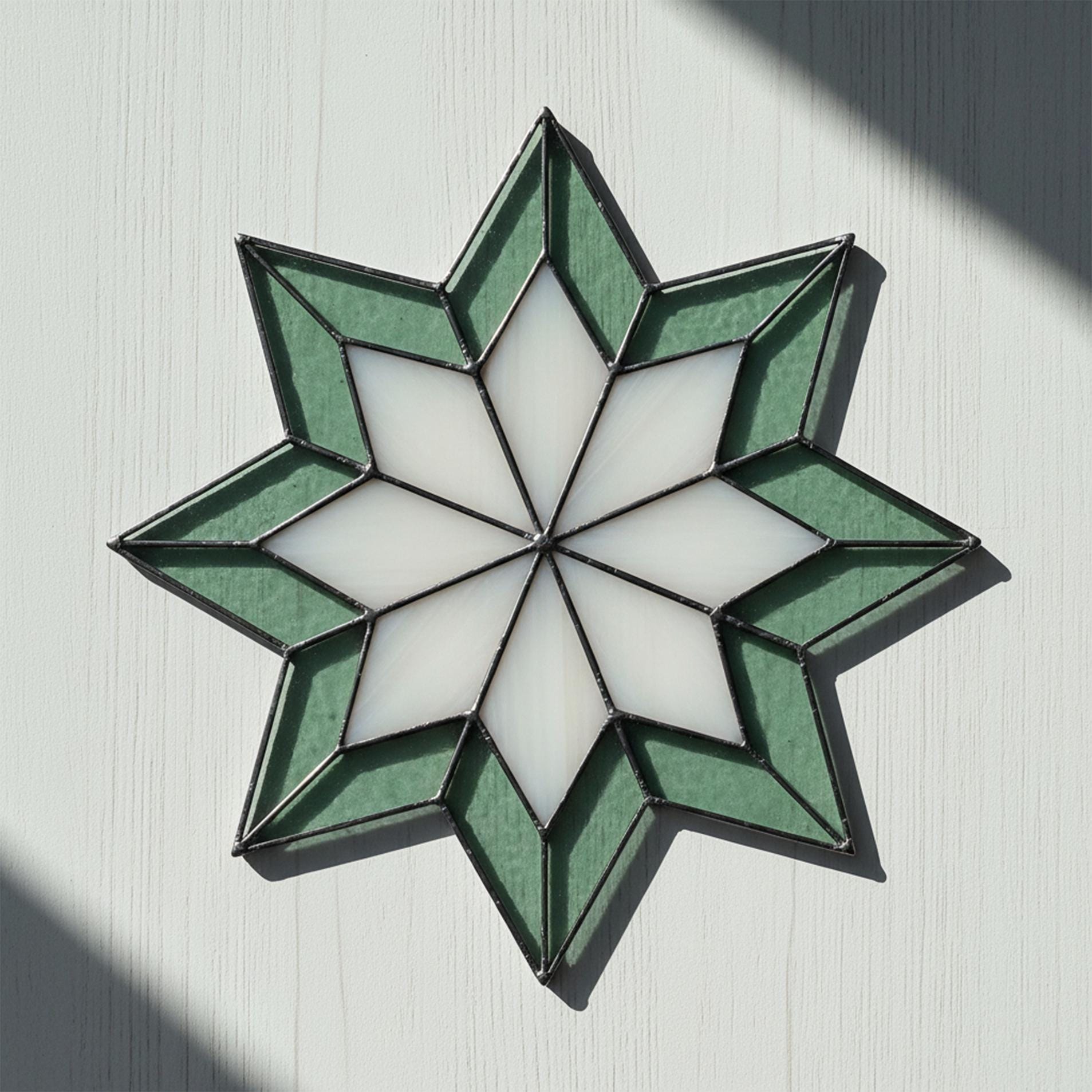 Snowflake Glass Pattern Snowflake Glass Pattern, Modern Suncatcher, Diy Stained Glass - Etsy