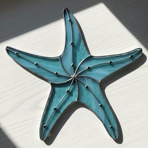 Starfish Stained Glass Pattern: Suncatcher Template (PDF & JPEG A4 Sizes