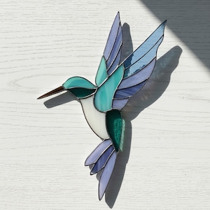 Kolibri Buntglas-Muster: Moderner Sonnenfänger DIY (PDF / JPEG)